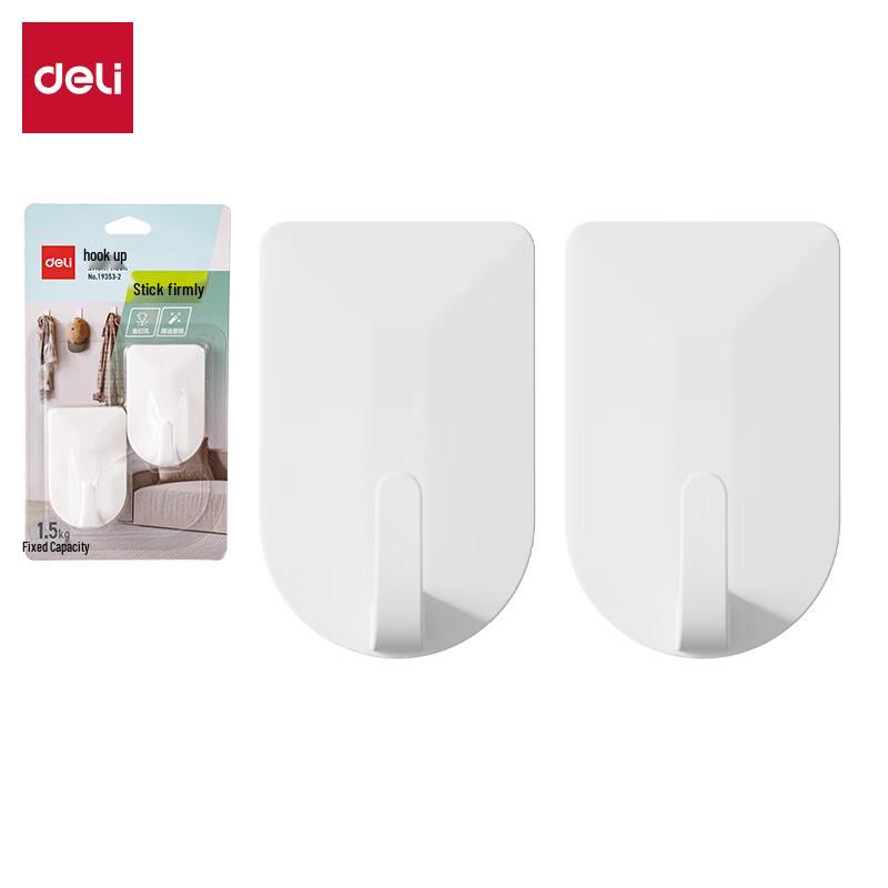 Deli 19353-2 Strong Traceless Wall Hooks