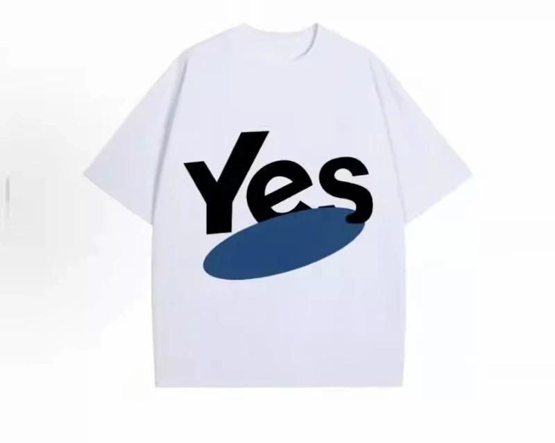 2025 Summer New Trendy Pattern Printed Cotton T-shirt Loose Couple Short-sleeved Fashionable Cotton Best Selling Round Neck Soft