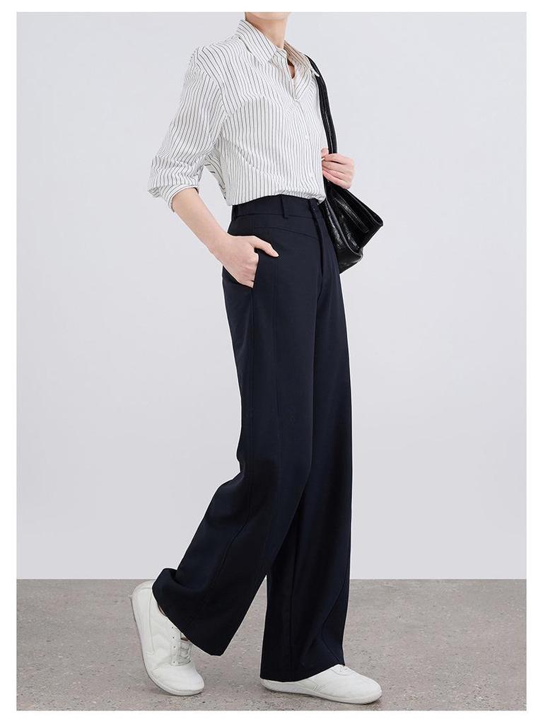 Women's High-Waisted Banana Pants - 2026 Spring/Summer Loose Straight-Leg, Slimming, Casual, Wide-Leg, Petite Fit.