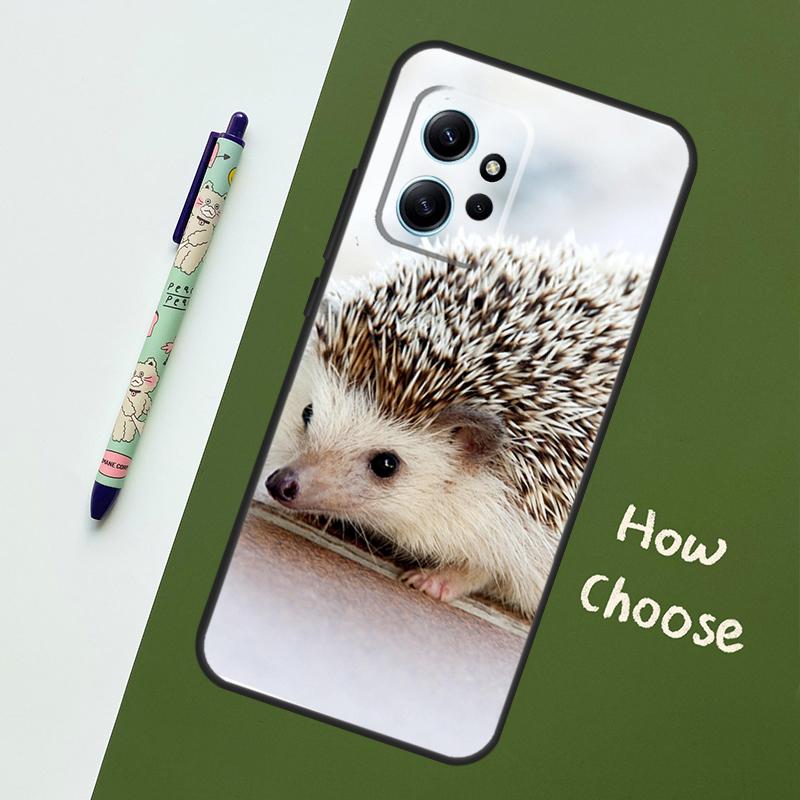 Cute Little Hedgehog Case For Xiaomi Redmi Note 14 10 11 12 13 15 Pro Plus Cover For Redmi 15 15C 14C 12C 10C 13C