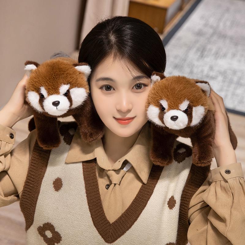 Cute Cute Raccoon Doll Plush Toy Red Panda Doll Children Soothing Rag Doll Birthday Gift