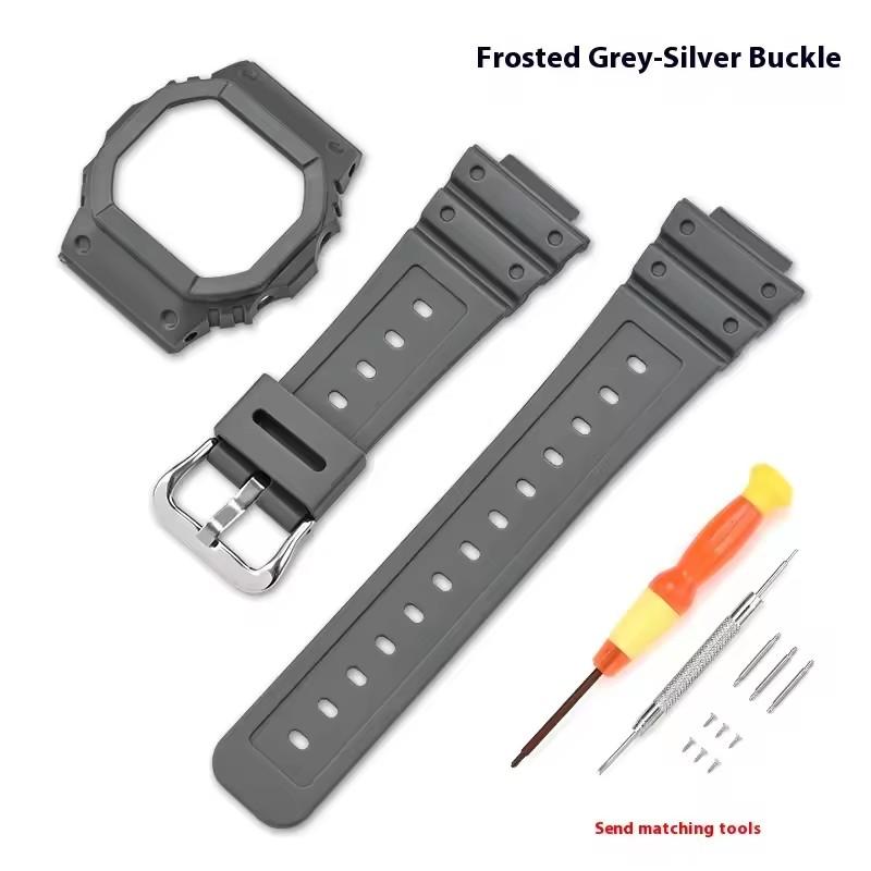 Rubber Resin Strap Case for Casio G-Shock DW-5600 GW-M5610 GW-B5600 G-5600 Men Women Replacement Bracelet Watch Accessories Band