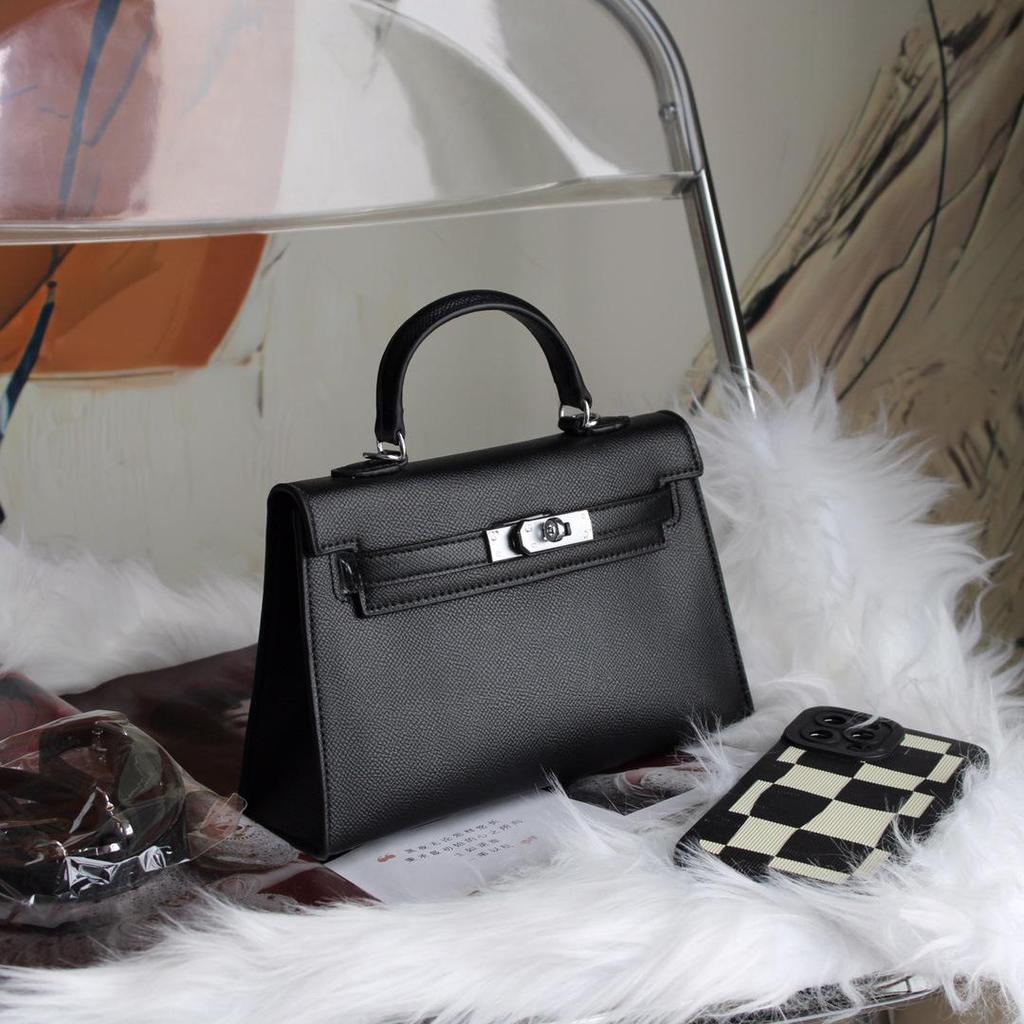 Bolso Kelly Color Caramelo: Bolso de Mano de Moda Europeo y Americano para Mujer, Bolso de Hombro Único o Cruzado de Gama Alta