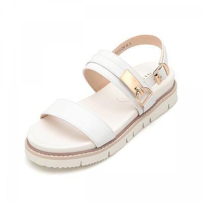Women S Platform SandalS With Gold Belt Decoration 012224713