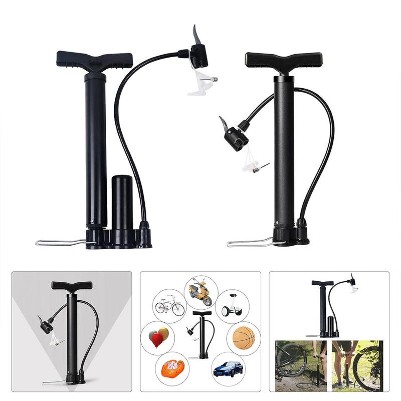 Manual Bicycle Tire Air Pump Bicycle Pump Suitable For Road And Mountain Bikes Portable Ground Pump Presta Valve Adapter