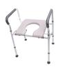 Raised Toilet Seat with Handle Anti Slip Adjustable Simple Sturdy Elderly Toilet Seat Riser for