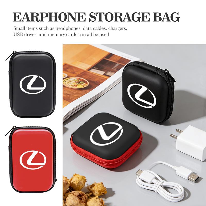 Car Earphone Key Case Men Ladies Key Storage Bag Auto Accessories For Lexus RX350 IS250 IS200 GS300 LX570 RC350 UX250h ES350RO8
