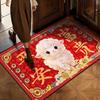 60*40cm Festive Decoration Door Mat Cartoon Front Door Decorative Carpet New Year Red Floor Mat