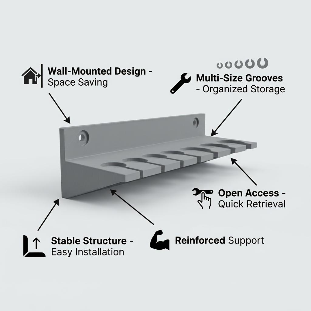 1pc Tool Rack T-Handle Hanger Screwdriver Hex Screwdriver Holder Screw Small Parts Small Additions Tool Placement Storage Rack