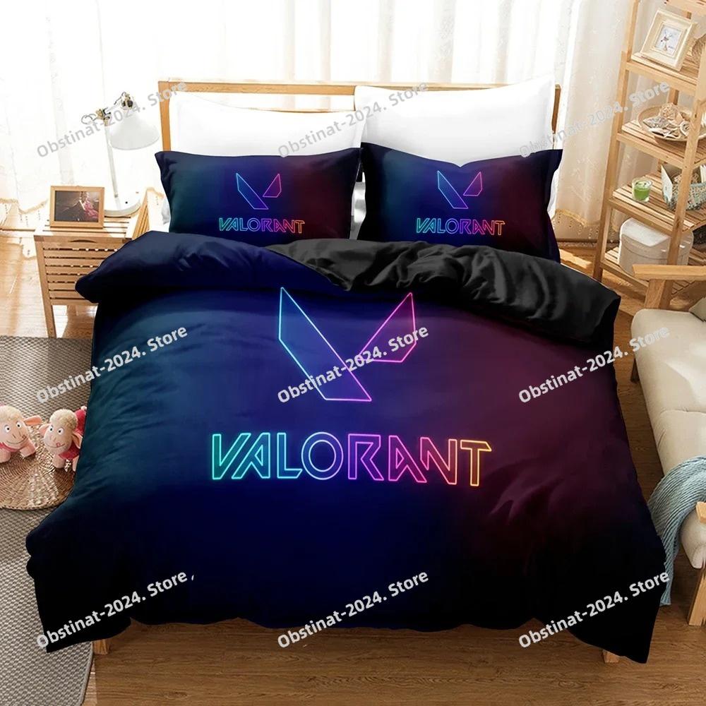 New Game VALORANT Bedding Set Printed Duvet Cover Pillowcase Single Double Style Queen King Size Sets Linen Home Textiles