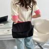 Korean Style Lightweight Shoulder Bag Solid Color Simple Square Bag Sweet Canvas Bag  Girls