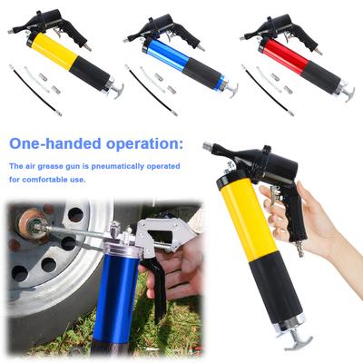 400CC Air Operated Grease Gun Flexible Hose Heavy Duty Air Compressor Grease Gun 2 Coupler Portable Grease Gun 1 Bent Metal Pipe