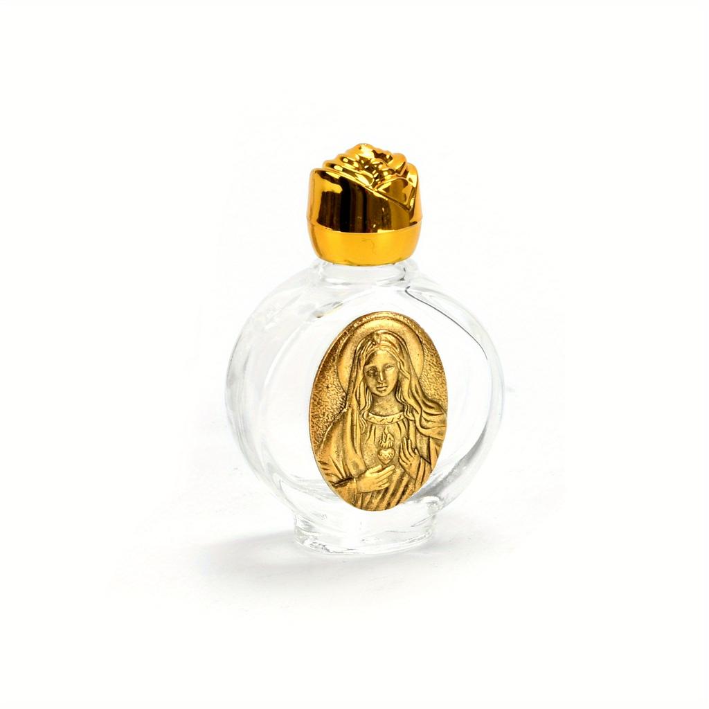 1Pc Holy Water Sacred Heart of Mary Bottle Religious Cross Bottle Christian Virgin Sculpture Bottle Holy Water Bottle