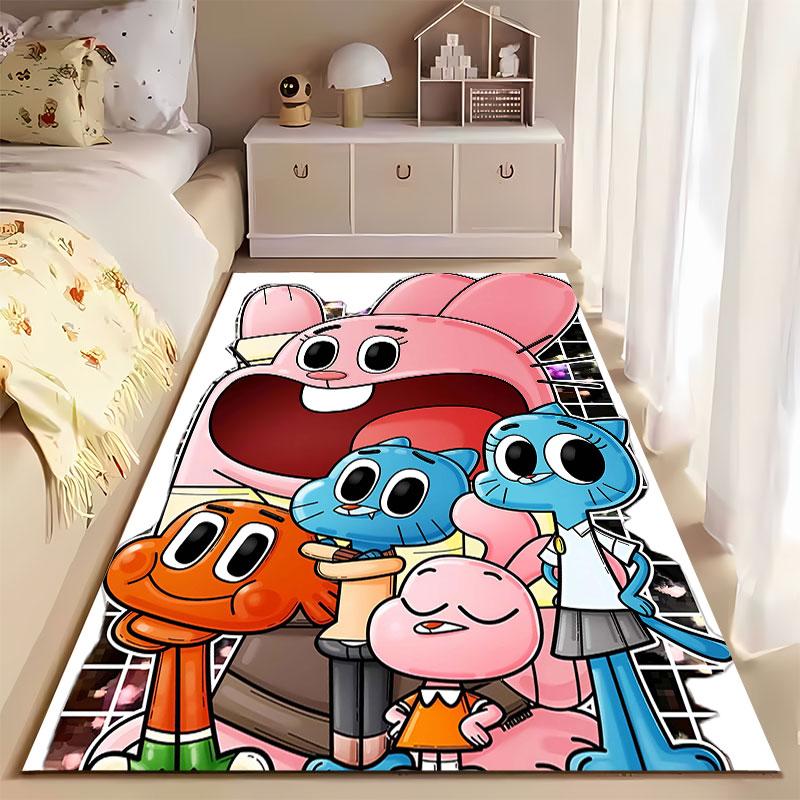 Cartoon Family Pattern Carpet suitable as a non-slip mat for the living room or bedroom sofa
