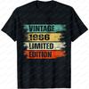 Intage 1986 T Shirt 38th Birthday Gift for Men Women Retro 1986 40th Birthday Limited Edition Graphic Tees Men Clothing