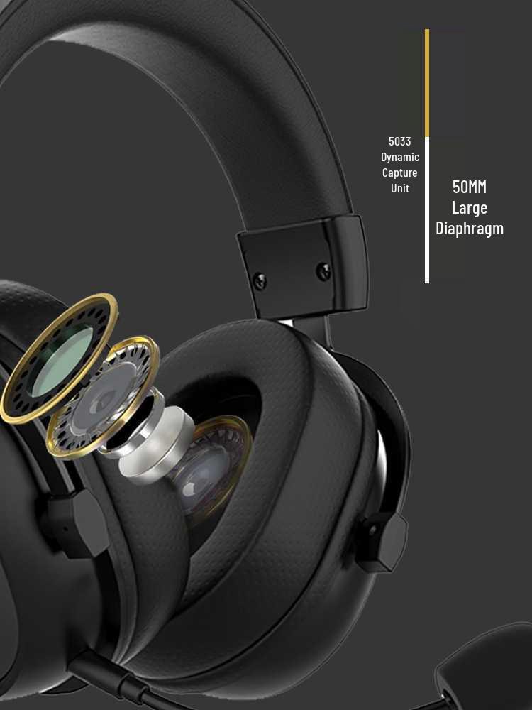 Dual-Mode 2.4G Wireless Gaming Headset with Bluetooth and Mic