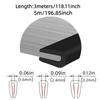 1 Roll 3meter/5-meter U-shaped Edge Protection Strip,door Edge Protection Strip (16mm/24mm/32mm),glass Scratch Resistant Hand
