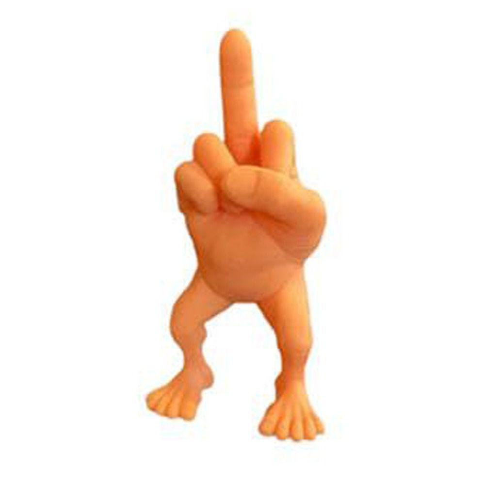 Prank Middle Finger Figure Crafts Middle Finger Statue Finger Resin Ornament Landscape Garden Pot