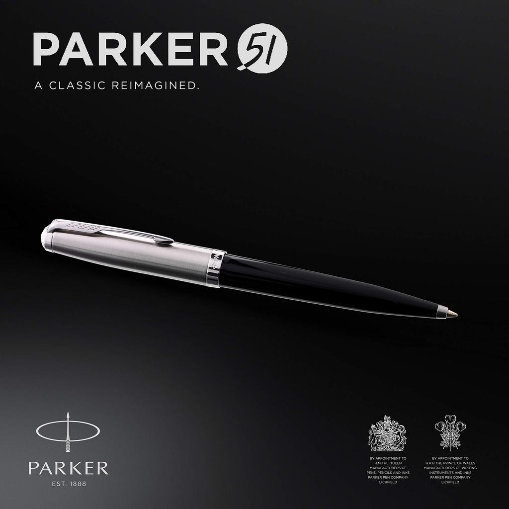 Parker Ballpoint Pen 51 Black CT Medium Point Oil Based Gift Box Genuine Imported Product 2123495Z