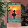 X Inch Vintage Aluminum Wall Sign  And She Lived Happily Ever After Retro Sunset Silhouette Decor Scratch  UV Resistan