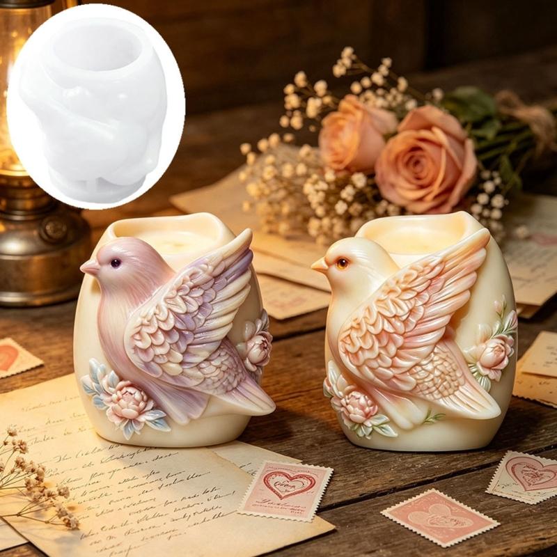 DIY Bird Container Molds for Casting Projects, Open-Top Flexible Craft Tool for Decorative Home Display Work for Projects