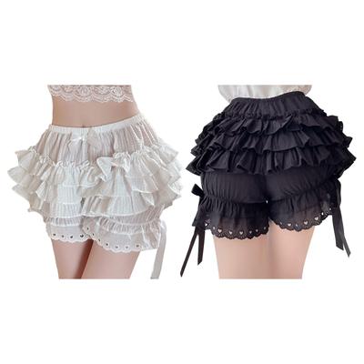 Women's Adult Japanese Ruffled Pumpkin Shorts Pants Bloomers Safety Under Pants