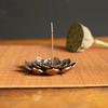 3 In1 Incense Stick Holder Alloy Lotus Line Incense Burner Yoga Sage Sandalwood Coil Base Bronze Crafs Home Decor Christmas Gift