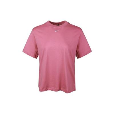 Sport Lifestyle Series Markenlogo Amerikanischer Retro-Druck Basic Kurzarm-T-Shirt Damen Tops Wassermelonenrot CT2588-614