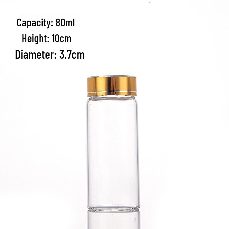 Gold-Capped Glass Test Tube Coffee Bean Storage Jar