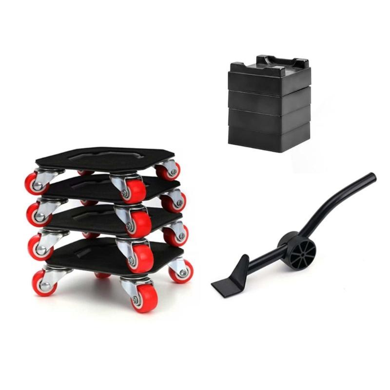 Multipurpose Furniture Mover 360 Degree Rotating Wheels Heavy Item Moving Tool Heavy Duty Dollys with Auxiliary Lifter