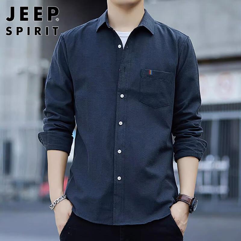 JEEP SPIRIT Men's Long Sleeve Casual Shirt Jacket