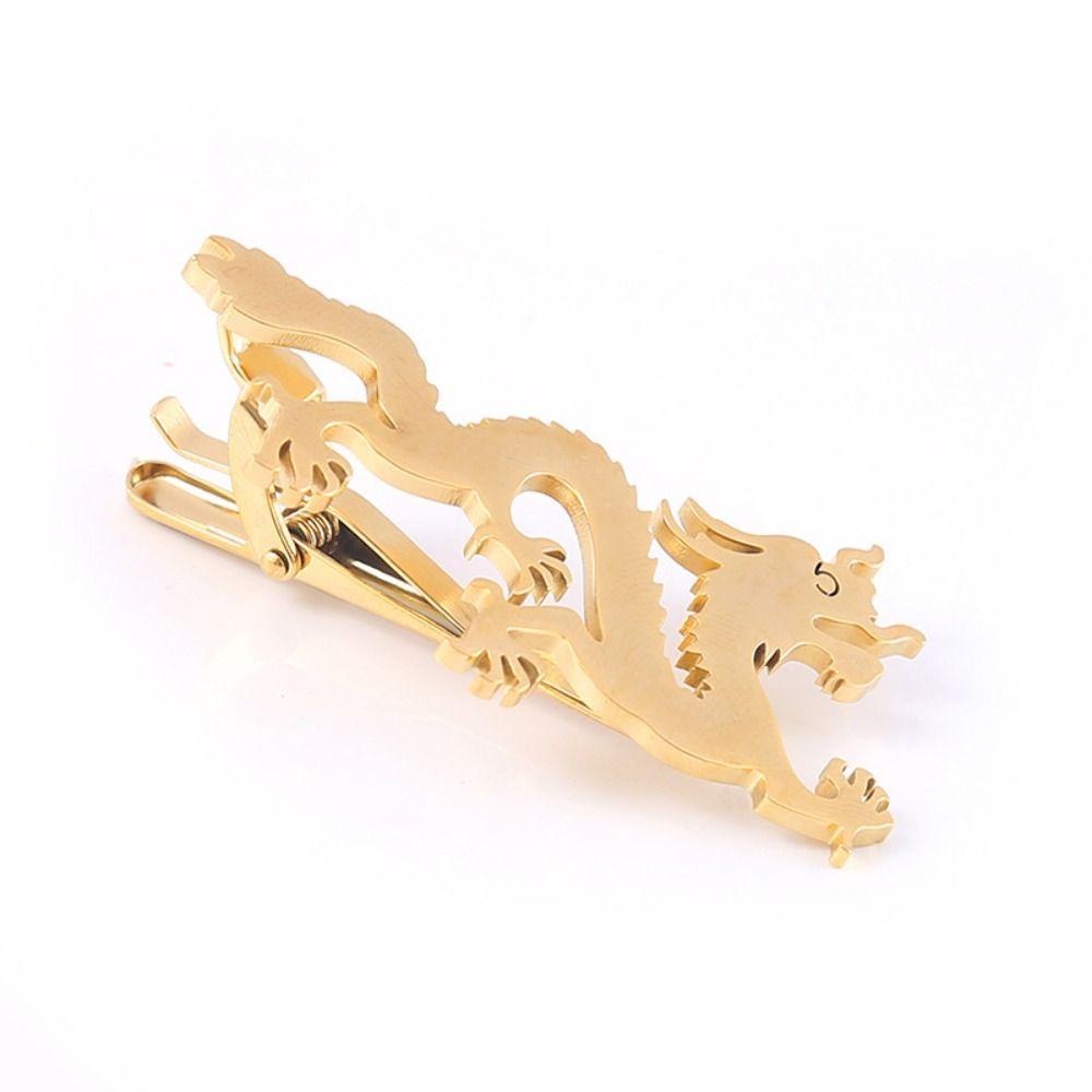 Ethnic Chinese Dragon Tie Pin Chinese Style Loong Necktie Buckle  Concert Accessories