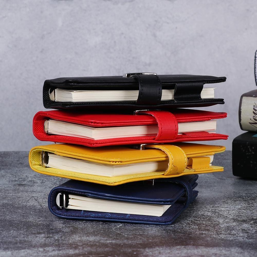 New Journal Ring Binder Leather Card Organizer Notebook Daily Planner File Folder Notepad