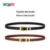 CARTELO Women's Genuine Leather Jeans Belt with Pin Buckle