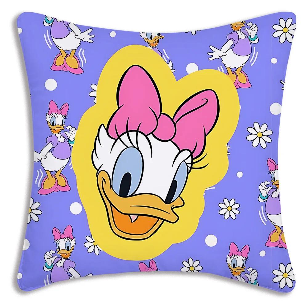 Hot Cartoon Anime Donalds Ducks Pillow Covers Cartoon Sofa Decorative Home Printing  Cute Cushion Cover