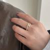 youngglow silver925 double line loop ring (2color)