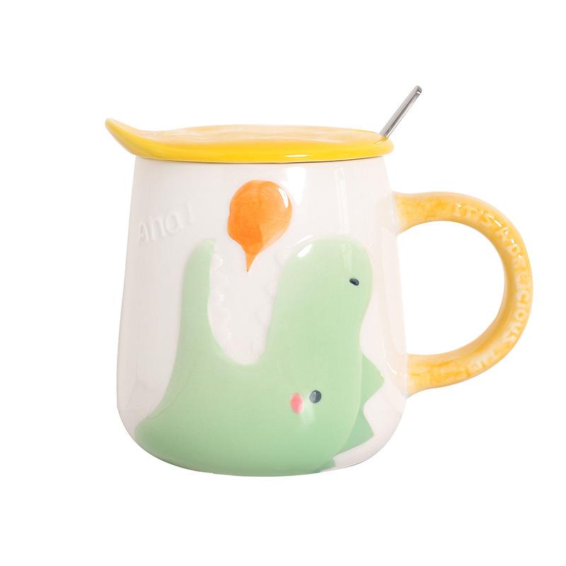 Cartoon Embossed Animal Coffee mug,Painted Big Belly Juice Milk Mugs Unique Breakfast Cup Drinkware Novelty Nice Gifts