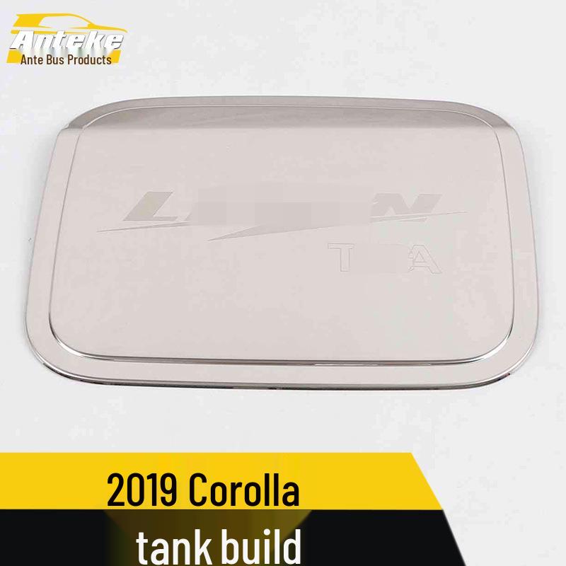 Stainless Steel Anti-Scratch Fuel Filler Cap Protector for 2019 Corolla