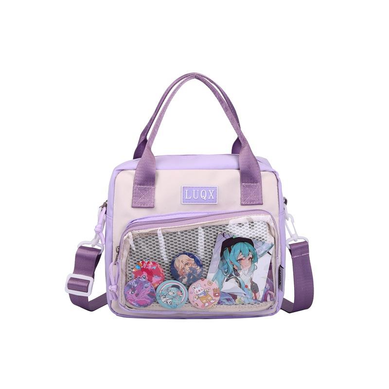 New cute versatile portable pain bag Japanese two-dimensional transparent female student shoulder messenger bag casual bag