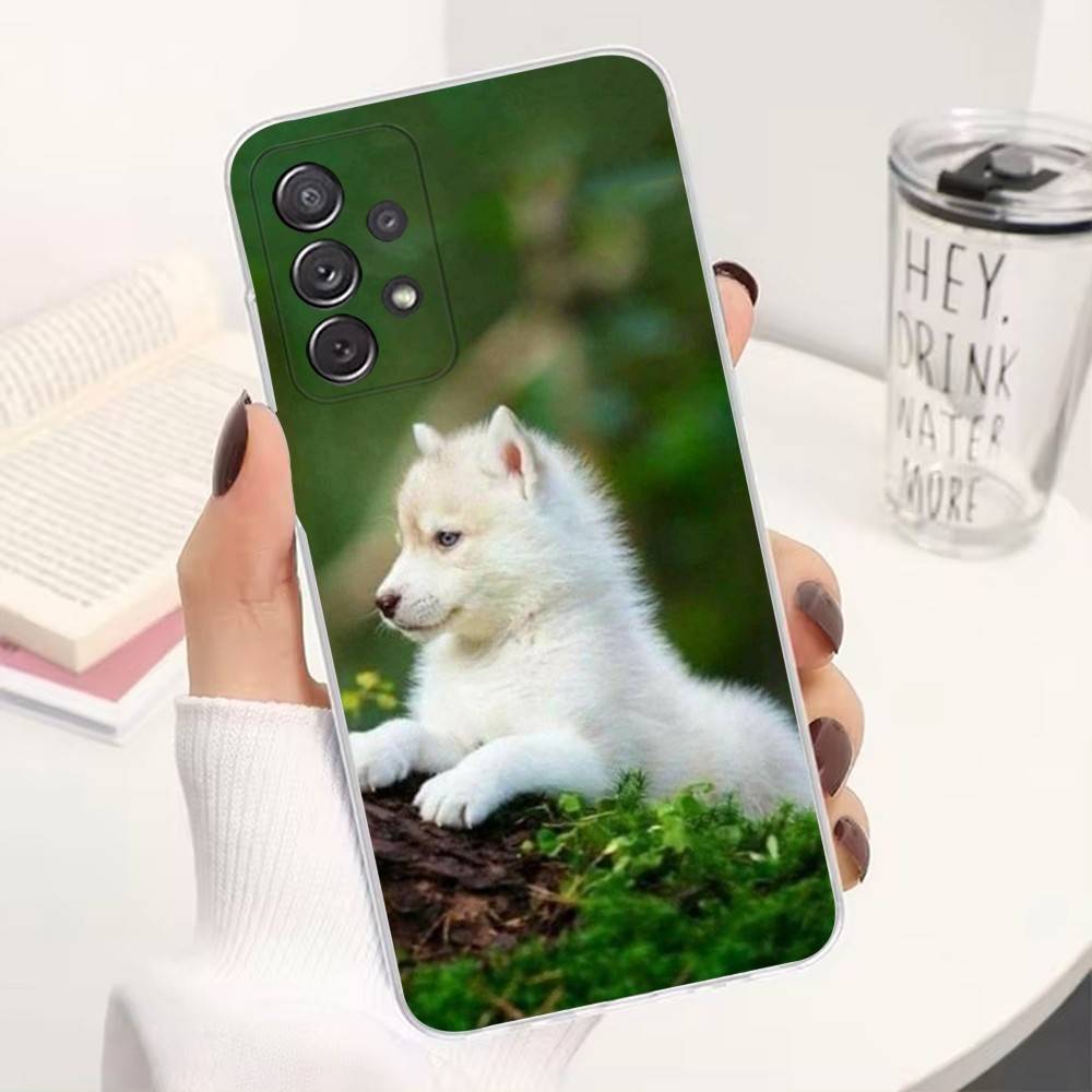 Cute Maltese Dog Phone For Samsung A30,71,51,S20,10,9,Ultra,FE,Lite, S21,23,22,PIus,Transparent, Silicone Case