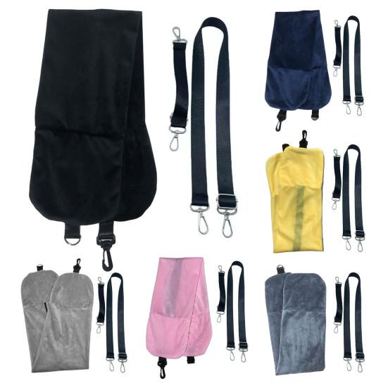 Travel Neck Pillow Stuffable with Clothes Pillow Case with Zipper Fillable Storage Bag Neck Pillow with Adjustable Strap for Airplane