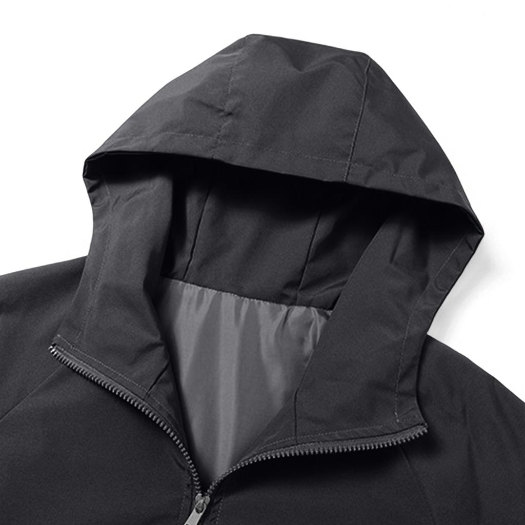 Leichte Kapuzenjacke für Damen, lässige lockere Passform, Outdoor-Windjacke, schlichtes Design, Pendler-Oberbekleidung, einfarbiger Stil, Frühling Herbst