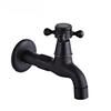 Bathroom Black Single Cold Tap Wall Washing Machine Single Tap Cold Water Faucet Garden Black Tap