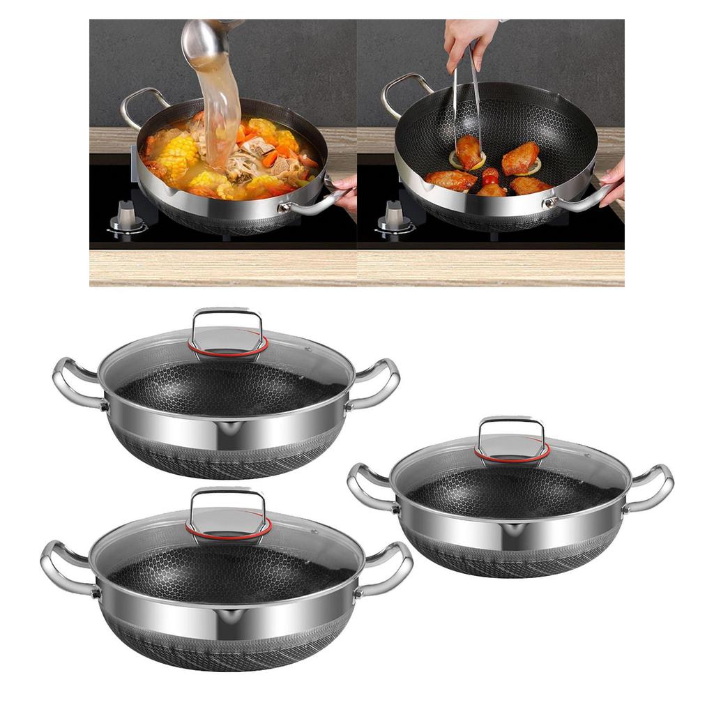 Stainless Steel Cooking Pot with Handles for Induction Cooktop