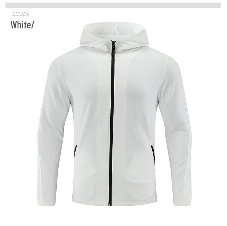 Men’s Quick-Dry Hooded Fleece Jacket for Running and Fitness