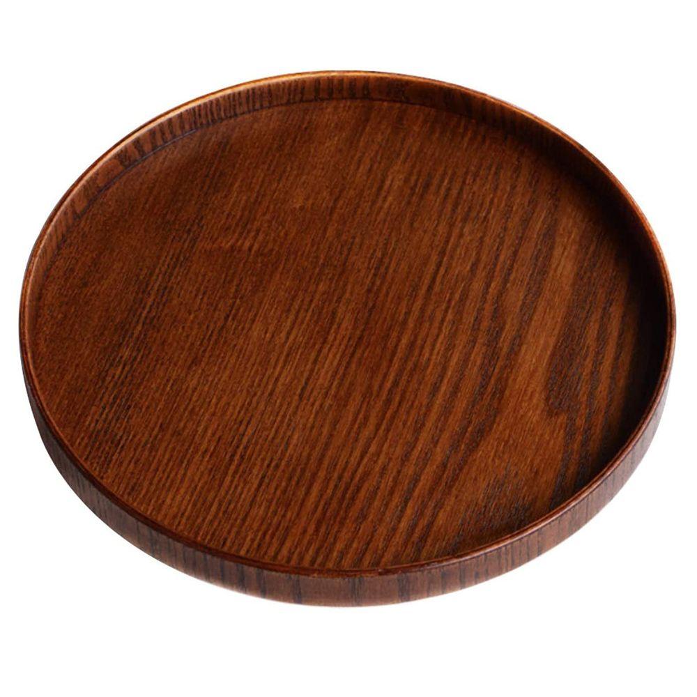 

Деревянная кухонная утварь Традиционный китайский стиль Салатник Блюдо Подносы для хранения Чайный поднос Тарелка для закусок S коричневый