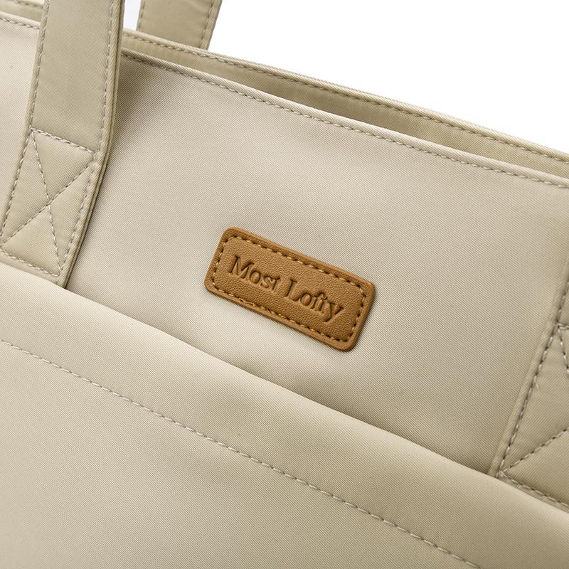 Large Capacity Shoulder Bag Solid Color Tote Bag Student Handbag