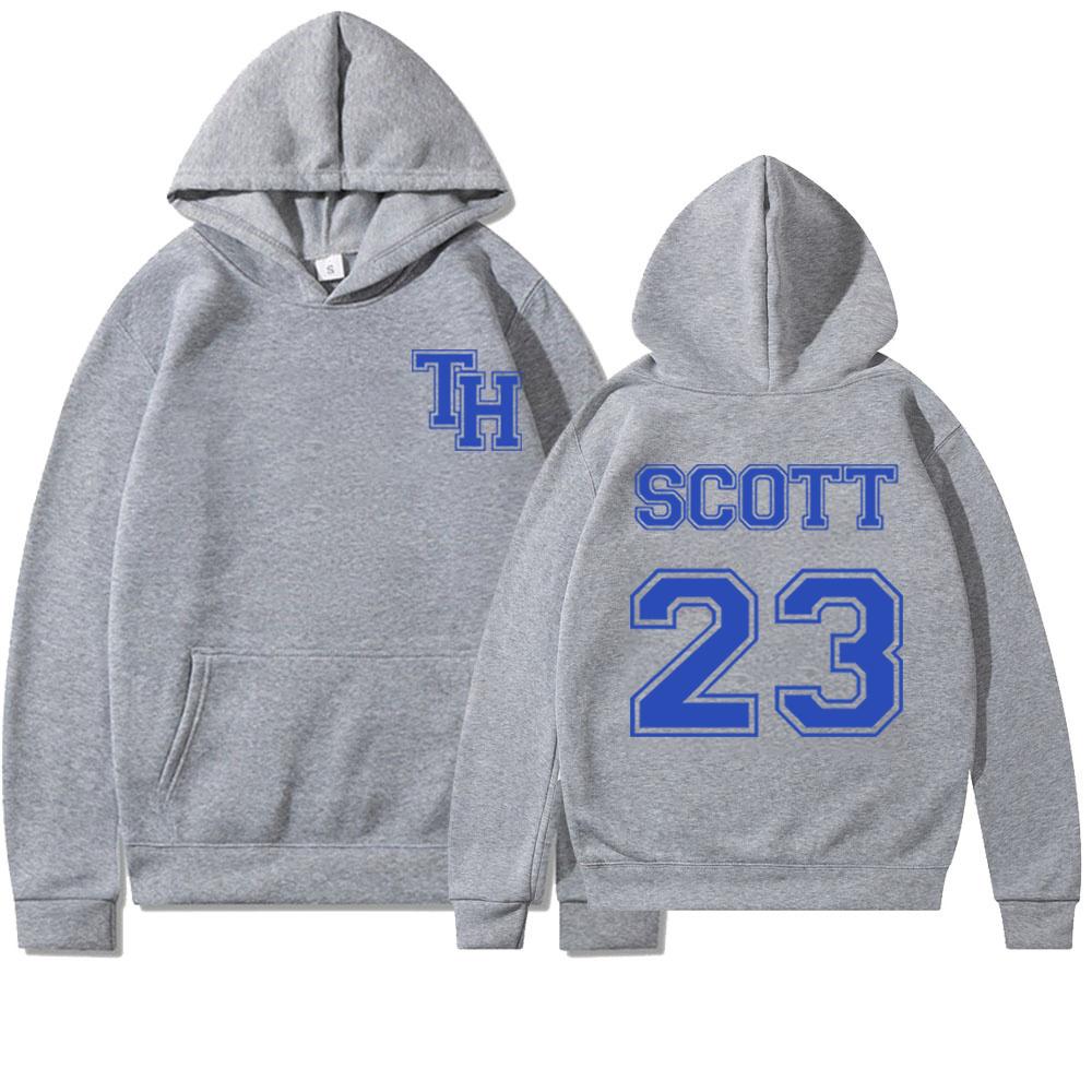 Felpa con cappuccio One Tree Hill Maglietta TREE HILL RAVENS Stampa su 2 lati Felpa Nathan Scott 23 Felpe con cappuccio trendy a tre colori del Nord Carolina