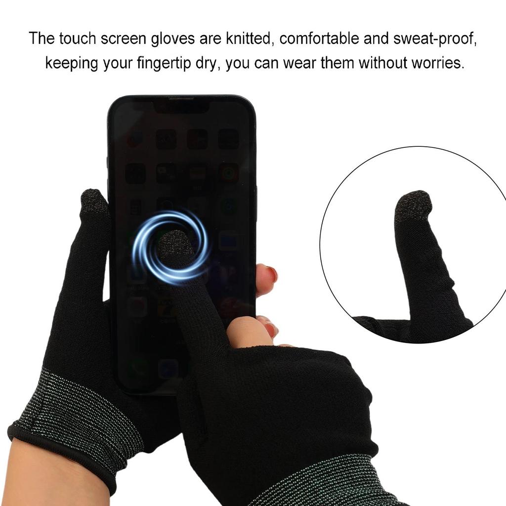 Finger Thumb Sleeve Gloves Breathable Sweat Proof Highly Sensitive Gaming Tablet Gloves for IPhone IPad Samsung Xiaomi Google 5