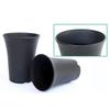 6pcs Plastic Flower Pot Round Succulents Pots Lightweight Durable Resin For Home Office Balcony Garden Decoration White Black
